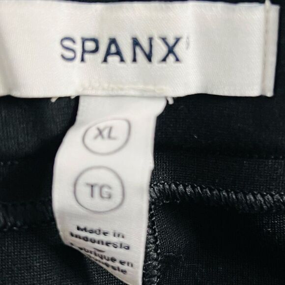 Spanx Women's Black Super Smooth Perfect Fit Ponte Wide Leg Pants Large NWOT - Picture 10 of 13